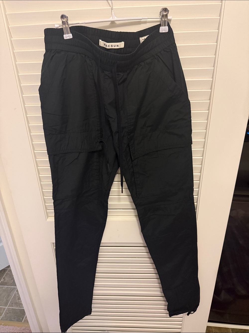 PacSun Black Cargo Jogger Pants with Drawstring Waist